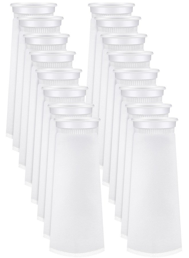 Jecery 16 Pack 4 Inch Ring Filter Socks 200 μm Aquarium Filter Bags Aquarium Socks for Tank Sump Saltwater Freshwater(9.5 × 4 inches) - Image 1